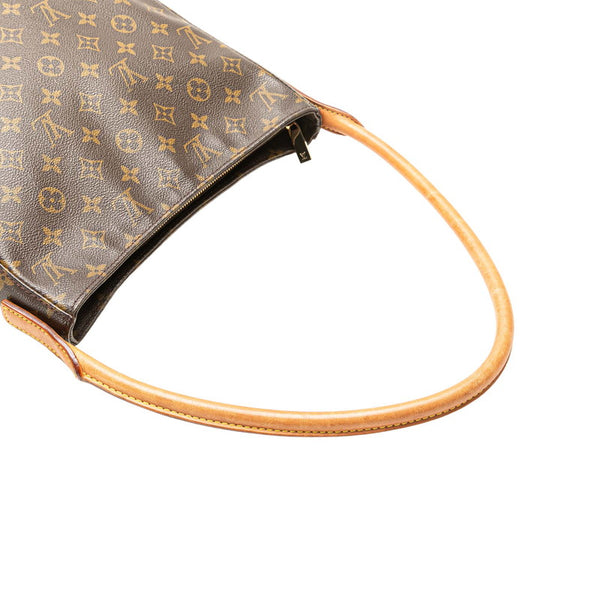 ルイ ヴィトン モノグラム ルーピングGM ショルダーバッグ ハンドバッグ M51145 ブラウン PVC レザー レディース LOUIS VUITTON 【中古】