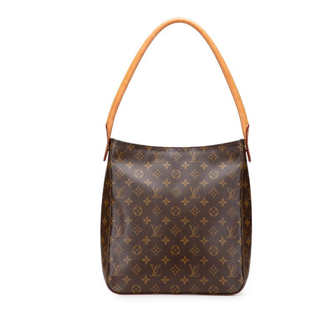 ルイ ヴィトン モノグラム ルーピングGM ショルダーバッグ ハンドバッグ M51145 ブラウン PVC レザー レディース LOUIS VUITTON 【中古】