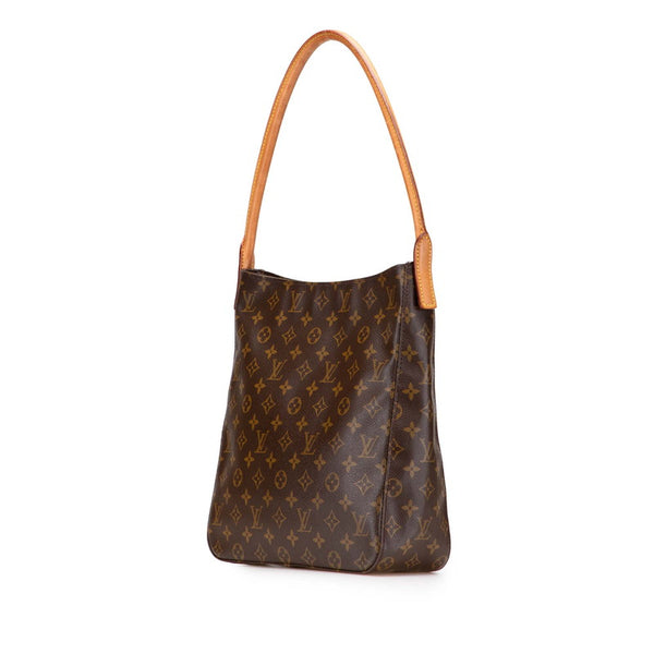 ルイ ヴィトン モノグラム ルーピングGM ショルダーバッグ ハンドバッグ M51145 ブラウン PVC レザー レディース LOUIS VUITTON 【中古】