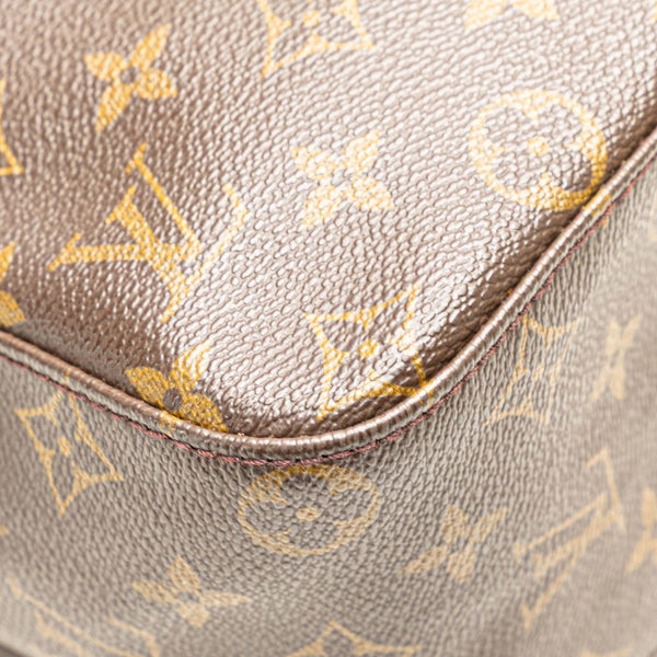 ルイ ヴィトン モノグラム ルーピングGM ショルダーバッグ ハンドバッグ M51145 ブラウン PVC レザー レディース LOUIS VUITTON 【中古】