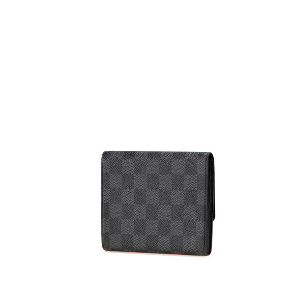 ルイ ヴィトン ダミエ グラフィット ポルトフォイユ コンパクト モデュラブル 二つ折り財布 N63083 ブラック PVC レザー レディース LOUIS VUITTON 【中古】