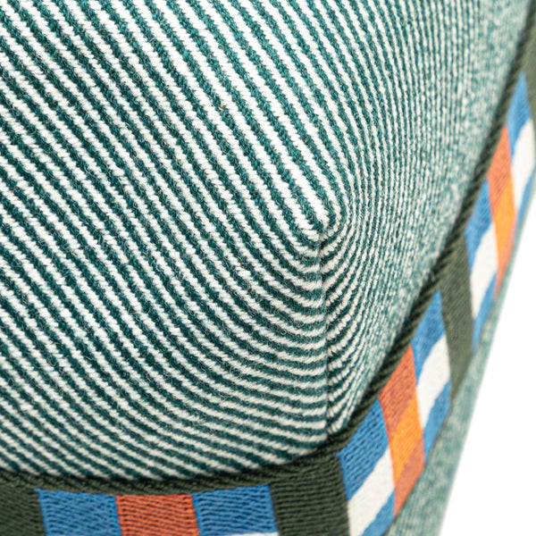 エルメス ブリッド ア ブラック オ カレ GM ハンドバッグ ヴェールフォレ グリーン トワルアッシュ レディース HERMES 【中古】