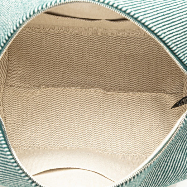 エルメス ブリッド ア ブラック オ カレ GM ハンドバッグ ヴェールフォレ グリーン トワルアッシュ レディース HERMES 【中古】