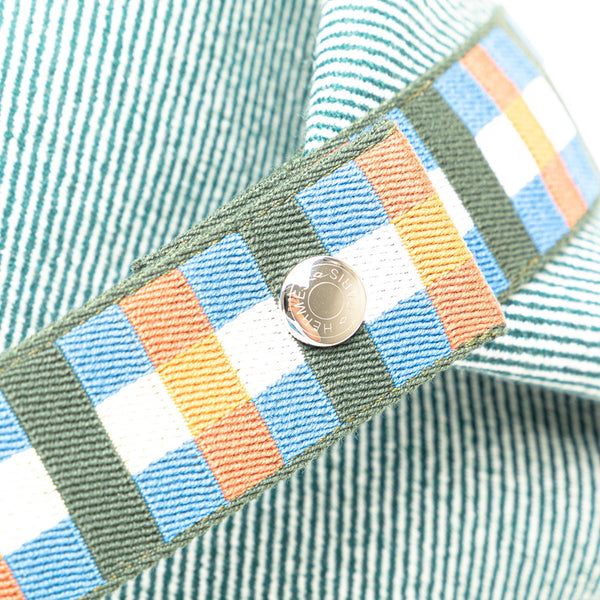 エルメス ブリッド ア ブラック オ カレ GM ハンドバッグ ヴェールフォレ グリーン トワルアッシュ レディース HERMES 【中古】