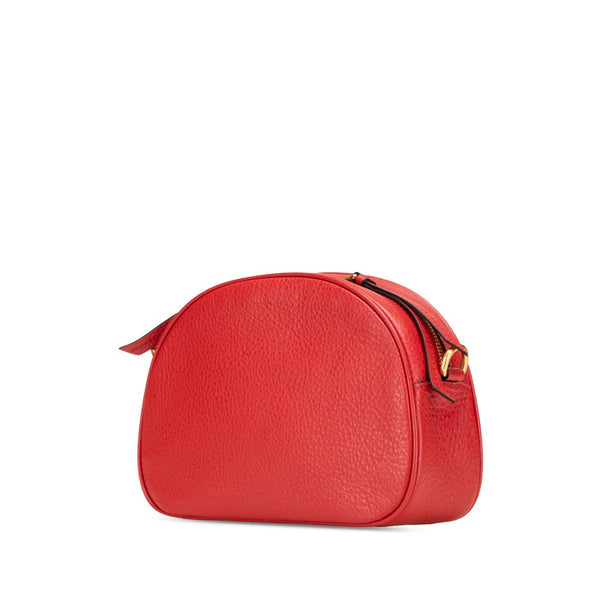 プラダ ショルダーバッグ 1BH130 レッド レザー レディース PRADA 【中古】