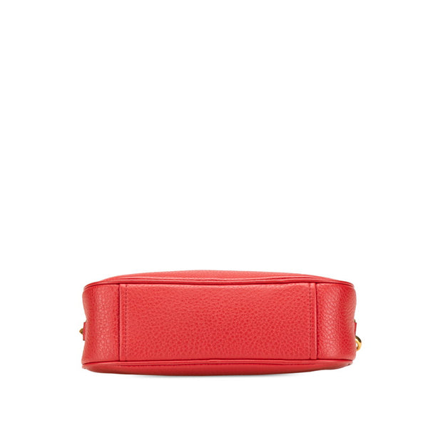 プラダ ショルダーバッグ 1BH130 レッド レザー レディース PRADA 【中古】