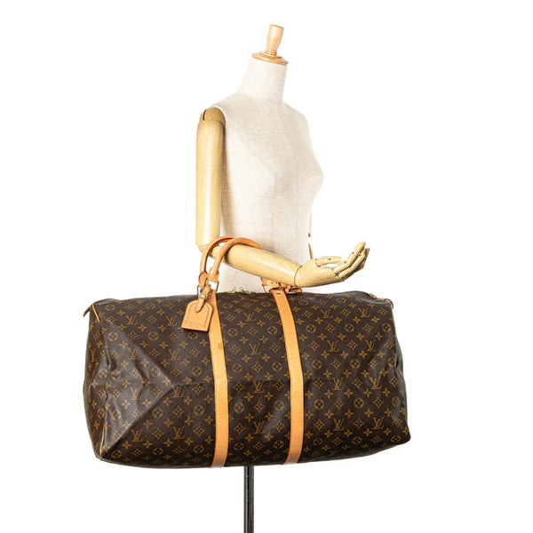 ルイ ヴィトン モノグラム キーポル60 ボストンバッグ トラベルバッグ M41422 ブラウン PVC レザー レディース LOUIS VUITTON 【中古】