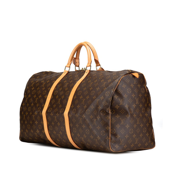 ルイ ヴィトン モノグラム キーポル60 ボストンバッグ トラベルバッグ M41422 ブラウン PVC レザー レディース LOUIS VUITTON 【中古】