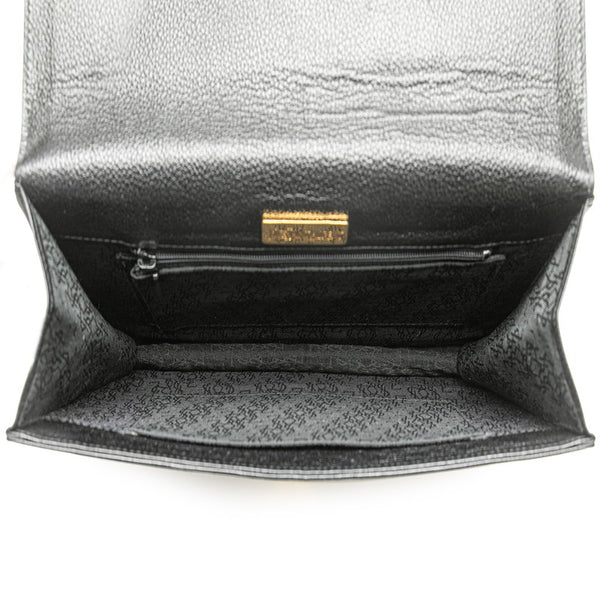 サンローラン クラッチバッグ ブラック レザー レディース SAINT LAURENT 【中古】