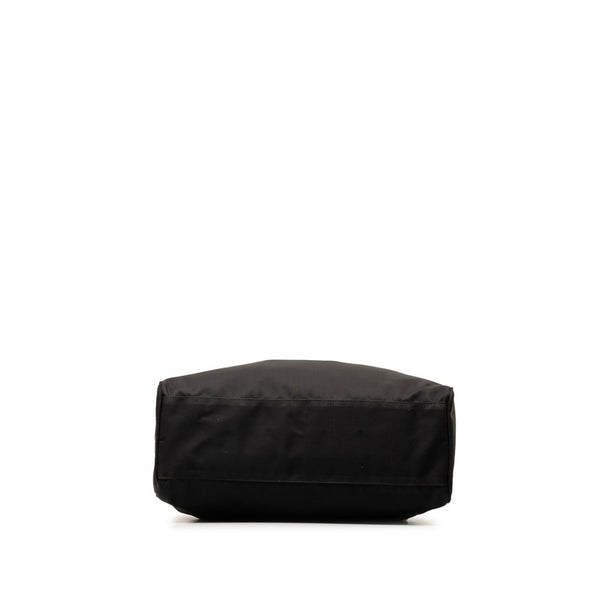 フェンディ FFロゴ金具 ハンドバッグ 15321 ブラック ナイロン レザー レディース FENDI 【中古】
