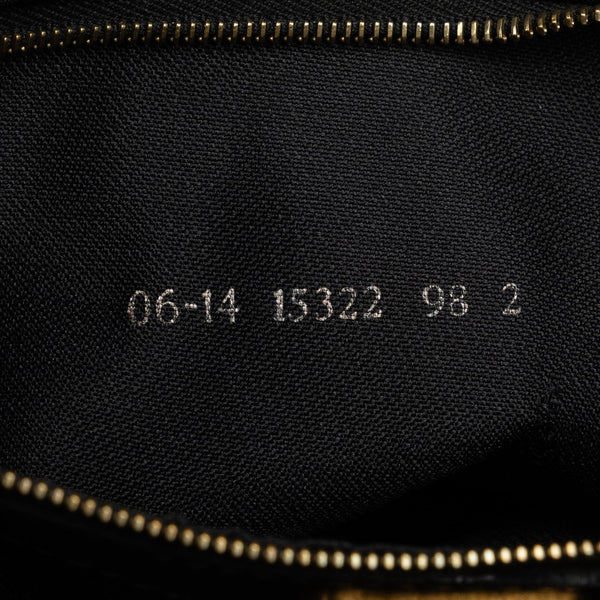 フェンディ FFロゴ金具 ハンドバッグ 15321 ブラック ナイロン レザー レディース FENDI 【中古】
