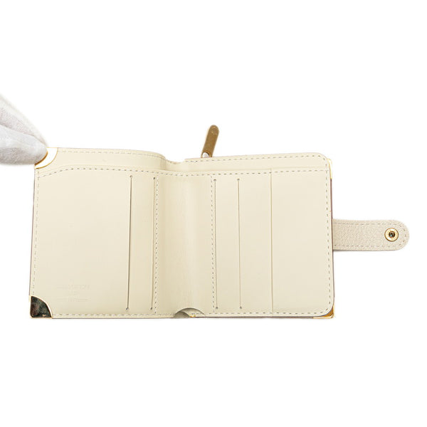 ルイ ヴィトン スハリ コンパクトジップ 二つ折り財布 M91831 ブロン ホワイト レザー レディース LOUIS VUITTON 【中古】