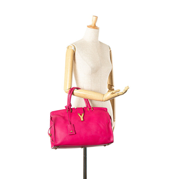 サンローラン カバス クラシック ハンドバッグ 311208 ピンク レザー レディース SAINT LAURENT 【中古】