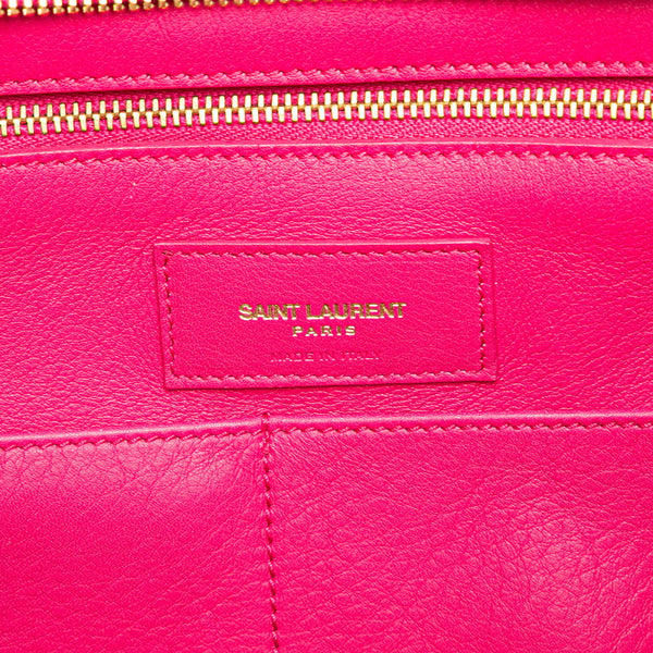 サンローラン カバス クラシック ハンドバッグ 311208 ピンク レザー レディース SAINT LAURENT 【中古】