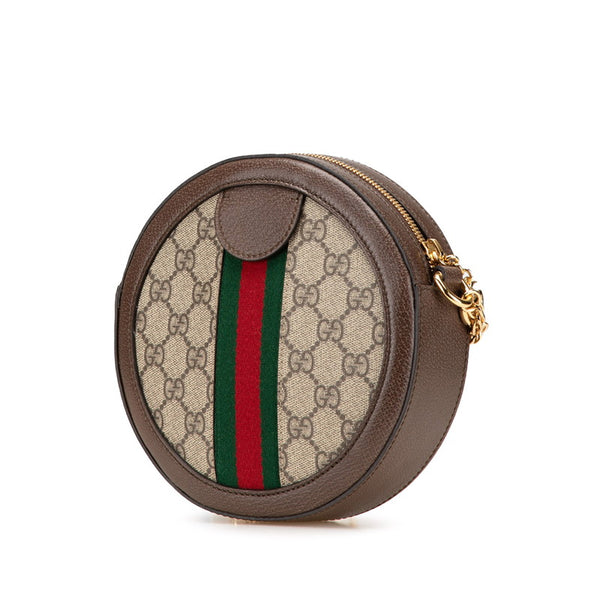 グッチ GGスプリーム オフィディア ショルダーバッグ 550618 ブラウン PVC レザー レディース GUCCI 【中古】