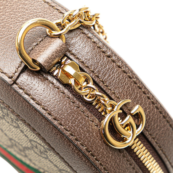 グッチ GGスプリーム オフィディア ショルダーバッグ 550618 ブラウン PVC レザー レディース GUCCI 【中古】