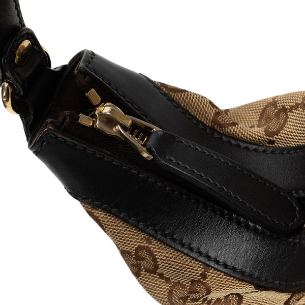 グッチ GGキャンバス シェリーライン ハンドバッグ トートバッグ 232968 ベージュ ブラウン キャンバス レザー レディース GUCCI 【中古】