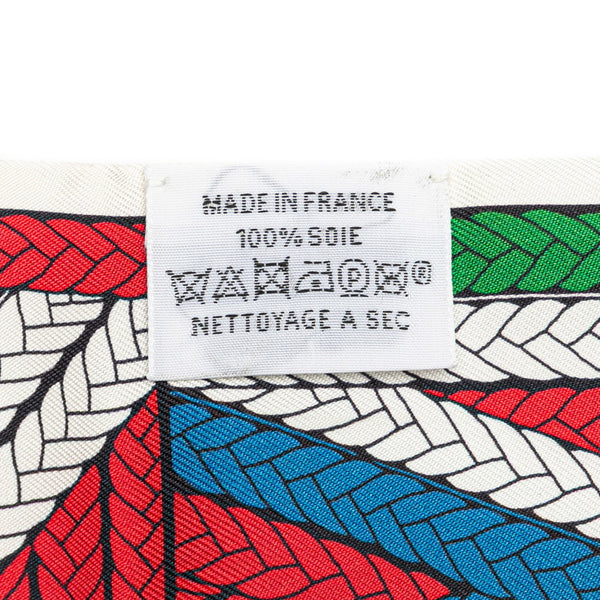 エルメス ツイリー Tresses H トレスH スカーフ ホワイト マルチカラー シルク レディース HERMES 【中古】