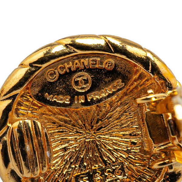 シャネル ココマーク ラウンド イヤリング ゴールド メッキ レディース CHANEL 【中古】