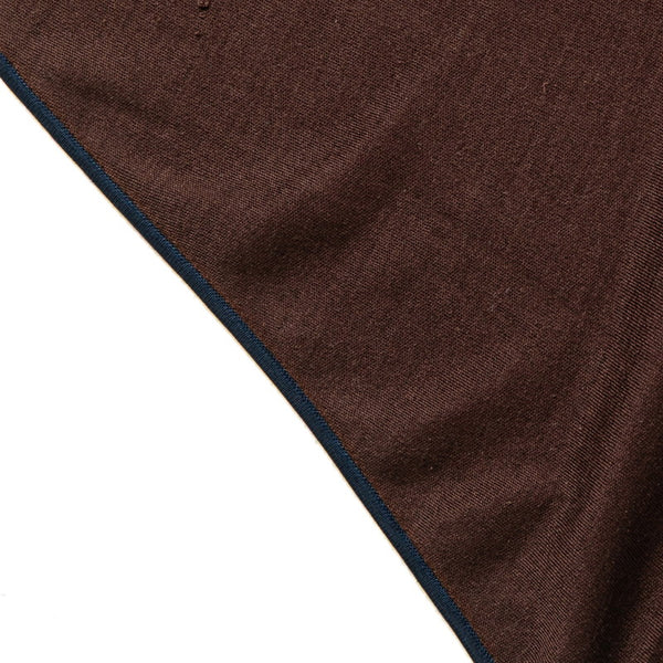 エルメス ロサンジュ スカーフ ストール ブラウン ネイビー コットン レディース HERMES 【中古】