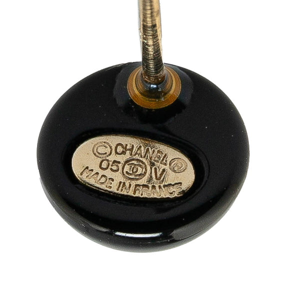 シャネル ココマーク ピアス ゴールド ブラック メッキ レディース CHANEL 【中古】