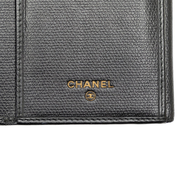 シャネル ココマーク 長財布 ブラック ゴールド レザー レディース CHANEL 【中古】