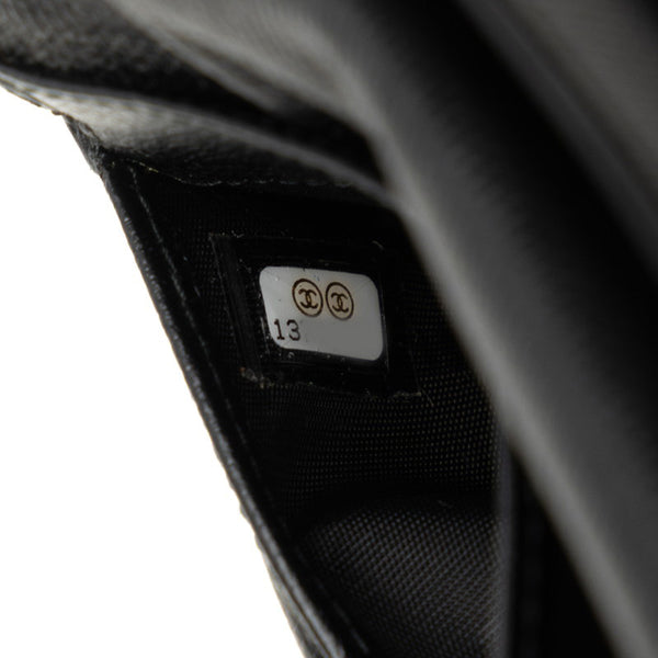 シャネル ココマーク 長財布 ブラック ゴールド レザー レディース CHANEL 【中古】