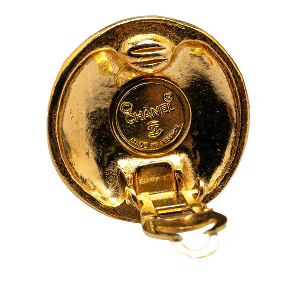 シャネル ココマーク ラウンド イヤリング ゴールド メッキ レディース CHANEL 【中古】