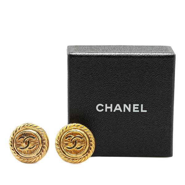 シャネル ココマーク ラウンド イヤリング ゴールド メッキ レディース CHANEL 【中古】