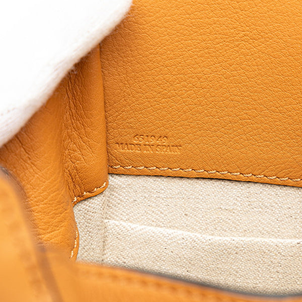 ロエベ ハンモック ドローストリングバッグ ミニ ハンドバッグ ショルダーバッグ 2WAY ブラウン レザー レディース LOEWE 【中古】
