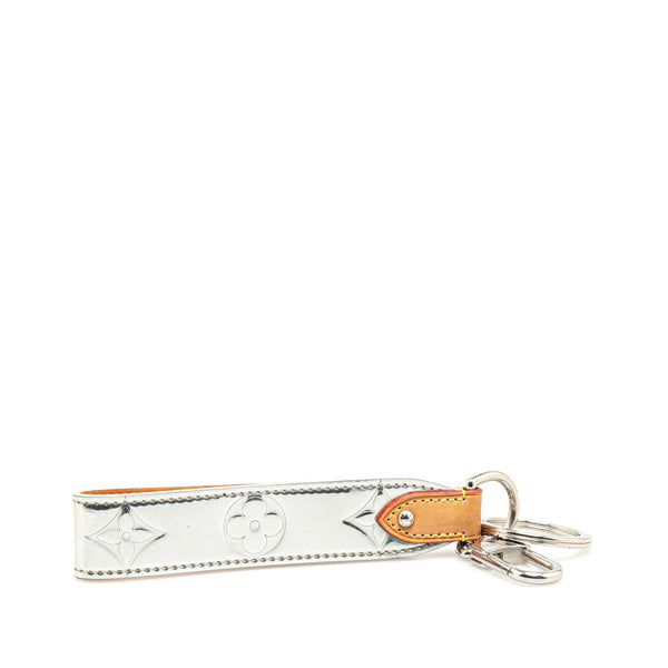 ルイ ヴィトン ドラゴンヌ LVミラー ミラー バッグチャーム キーホルダー MP3151 シルバー レザー レディース LOUIS VUITTON 【中古】