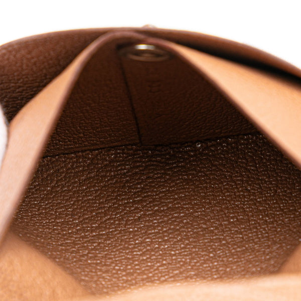 エルメス バスティア コインケース 小銭入れ ブラウン ヴォーエプソン レディース HERMES 【中古】