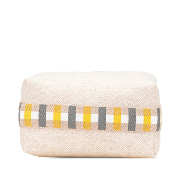 エルメス ブリッドアブラックPM ハンドバッグ ベージュ グレー ウール レディース HERMES 【中古】