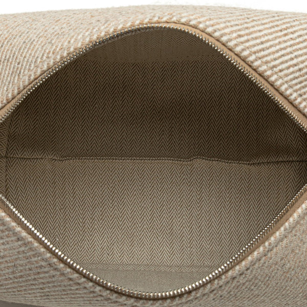 エルメス ブリッドアブラックPM ハンドバッグ ベージュ グレー ウール レディース HERMES 【中古】