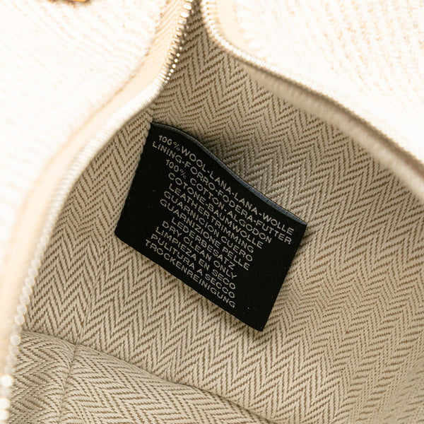 エルメス ブリッドアブラックPM ハンドバッグ ベージュ グレー ウール レディース HERMES 【中古】