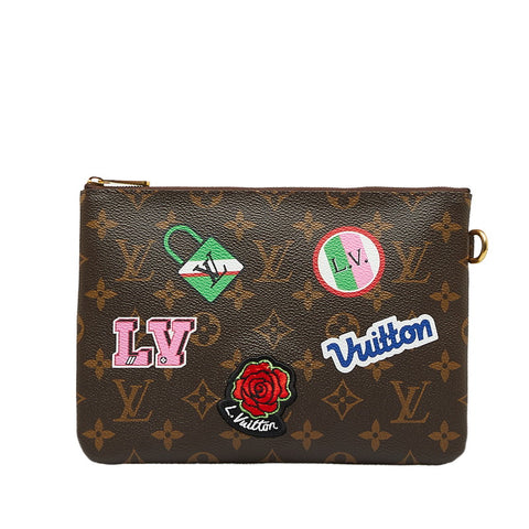 ルイ ヴィトン モノグラム シティーポーチ パッチーズコレクション ポーチ M63447 ブラウン マルチカラー PVC レディース LOUIS VUITTON 【中古】