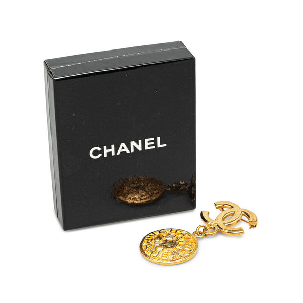 シャネル ヴィンテージ ココマーク PARIS パリス メダル ブローチ ゴールド メッキ レディース CHANEL 【中古】