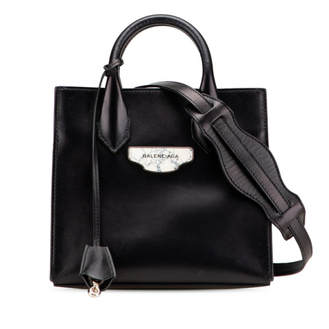 バレンシアガ ミニオールアフタヌーン ハンドバッグ ショルダーバッグ 2WAY 371592 ブラック レザー レディース BALENCIAGA 【中古】