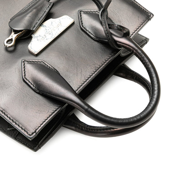 バレンシアガ ミニオールアフタヌーン ハンドバッグ ショルダーバッグ 2WAY 371592 ブラック レザー レディース BALENCIAGA 【中古】