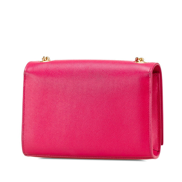 サンローラン YSLロゴ チェーン ショルダーバッグ 354121 ピンク ゴールド レザー レディース SAINT LAURENT 【中古】