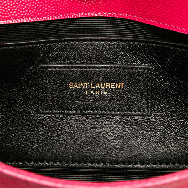サンローラン YSLロゴ チェーン ショルダーバッグ 354121 ピンク ゴールド レザー レディース SAINT LAURENT 【中古】
