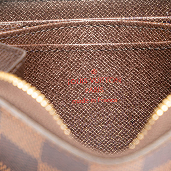 ルイ ヴィトン ダミエ ジッピー コイン パース コインケース 小銭入れ N63070 ブラウン PVC レディース LOUIS VUITTON 【中古】