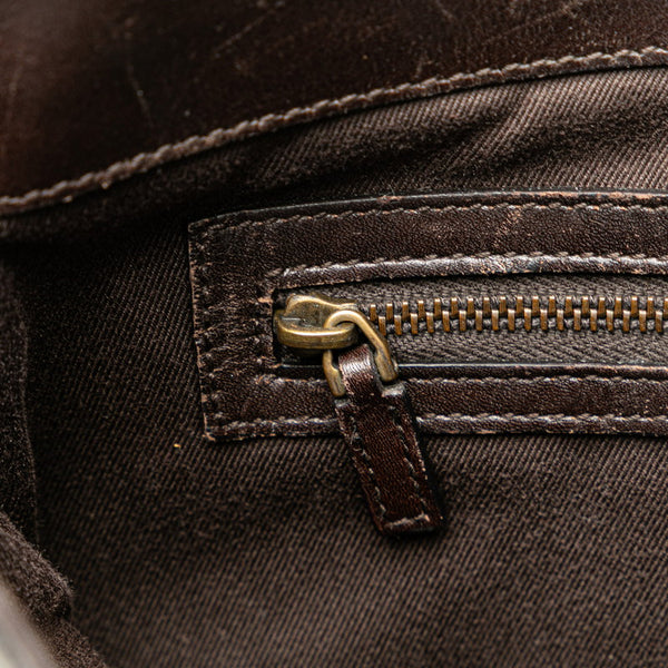 グッチ GGキャンバス 斜め掛け ショルダーバッグ 109097 ベージュ ブラウン キャンバス レザー レディース GUCCI 【中古】