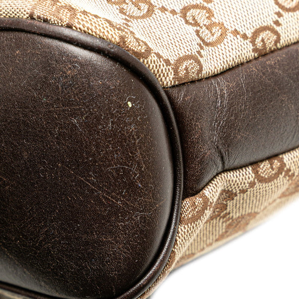 グッチ GGキャンバス 斜め掛け ショルダーバッグ 109097 ベージュ ブラウン キャンバス レザー レディース GUCCI 【中古】