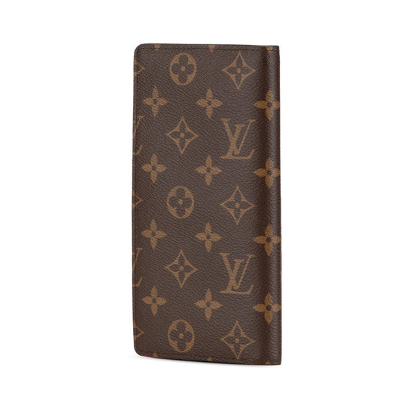 ルイ ヴィトン モノグラム ポルトフォイユ ブラザ 長財布 M66540 ブラウン PVC レザー レディース LOUIS VUITTON 【中古】