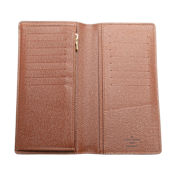 ルイ ヴィトン モノグラム ポルトフォイユ ブラザ 長財布 M66540 ブラウン PVC レザー レディース LOUIS VUITTON 【中古】