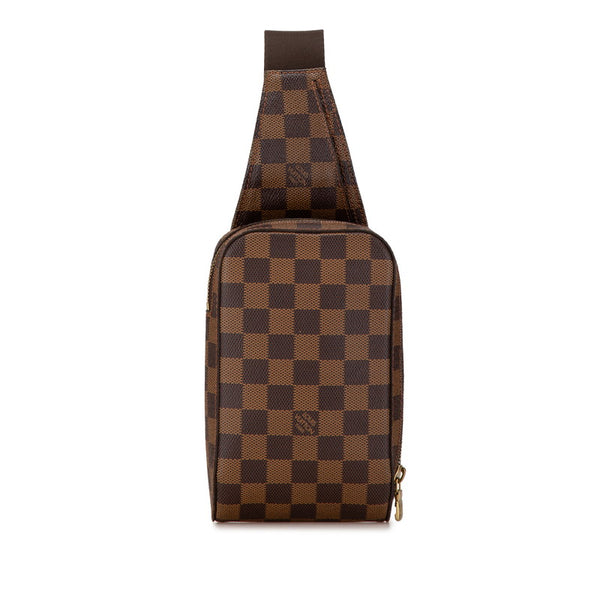 ルイ ヴィトン ダミエ ジェロニモス ボディバッグ ウエストバッグ N51994 ブラウン PVC レザー レディース LOUIS VUITTON 【中古】