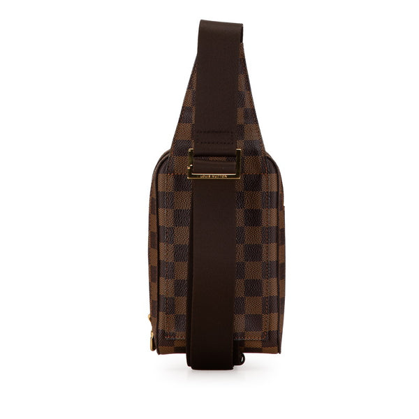 ルイ ヴィトン ダミエ ジェロニモス ボディバッグ ウエストバッグ N51994 ブラウン PVC レザー レディース LOUIS VUITTON 【中古】
