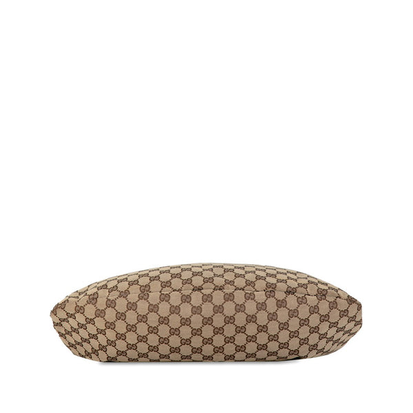 グッチ GGキャンバス バンブー ハンドバッグ 124293 ベージュ ライトブルー キャンバス レザー レディース GUCCI 【中古】