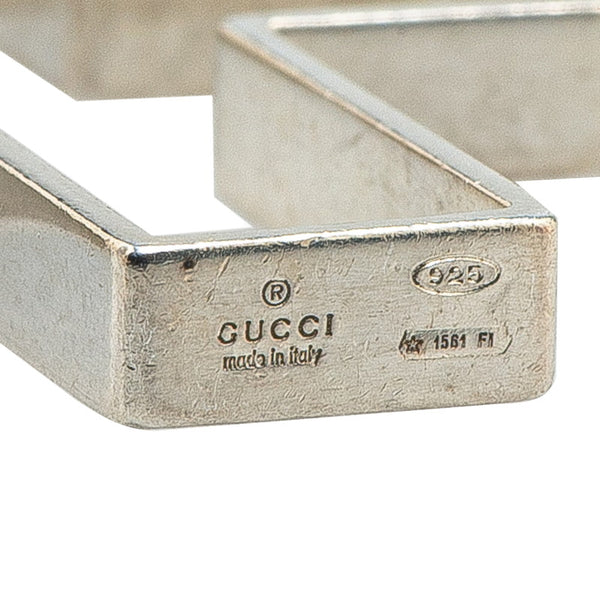 グッチ オープンクロス 十字架 モチーフ ネックレス SV925 シルバー レディース GUCCI 【中古】